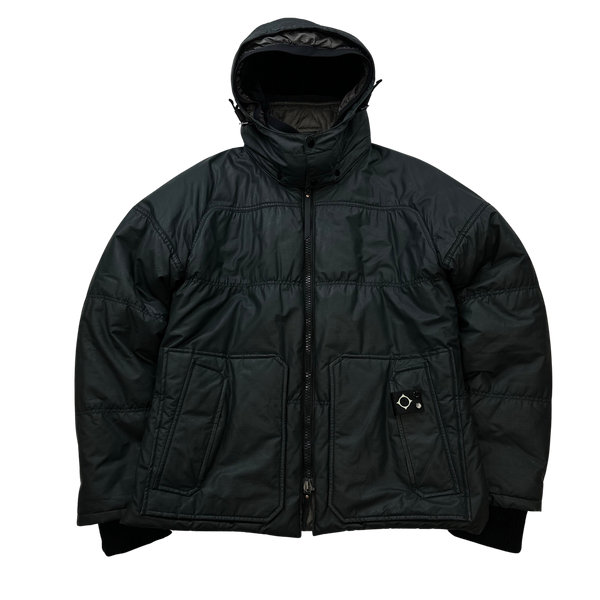 Ma Strum Padded Fleece Hooded Quilted Padded Zipped Jacket - Large