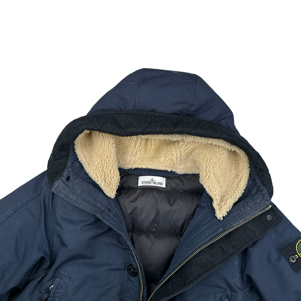 Stone Island 2017 Navy David TC Down Filled Parka Jacket - Small