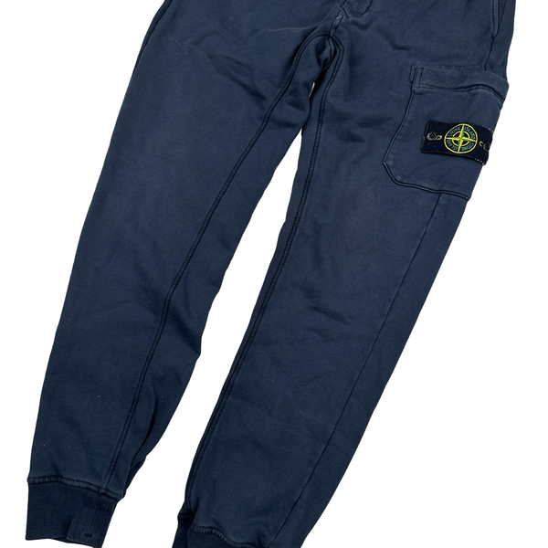Stone Island Navy Cotton Jogging Bottoms - Small