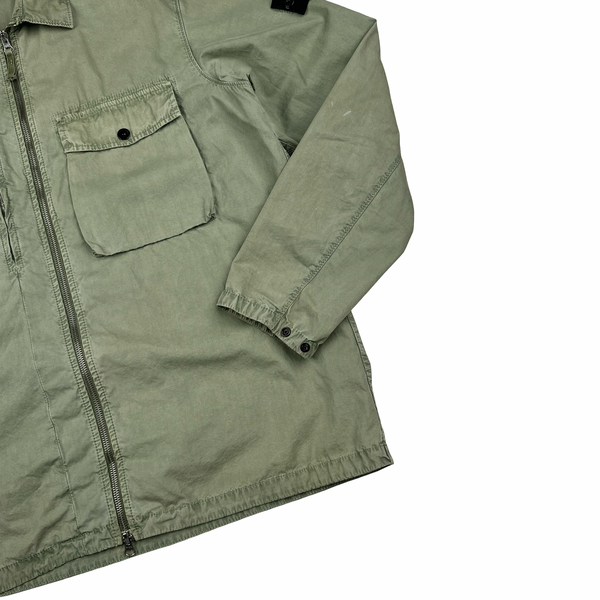 Stone Island 2019 Olive Green Cotton Overshirt - XXL