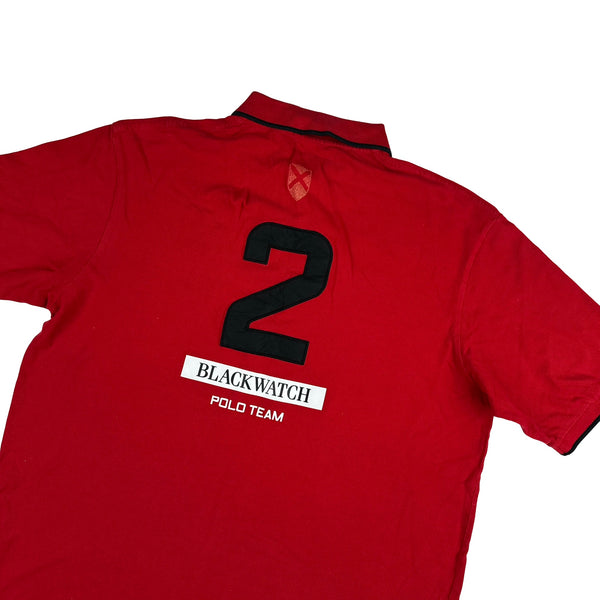 Ralph Lauren Red Cotton Embroidered Big Logo Polo Shirt - XL