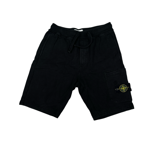 Stone Island 2021 Black Cotton Shorts - Small