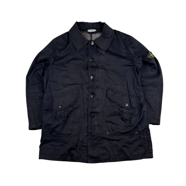 Stone Island 2002 Navy Raso Gommato Jacket - XL – Mat's Island