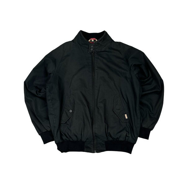 Baracuta Black Harrington Zipped Bomber Jacket - Large