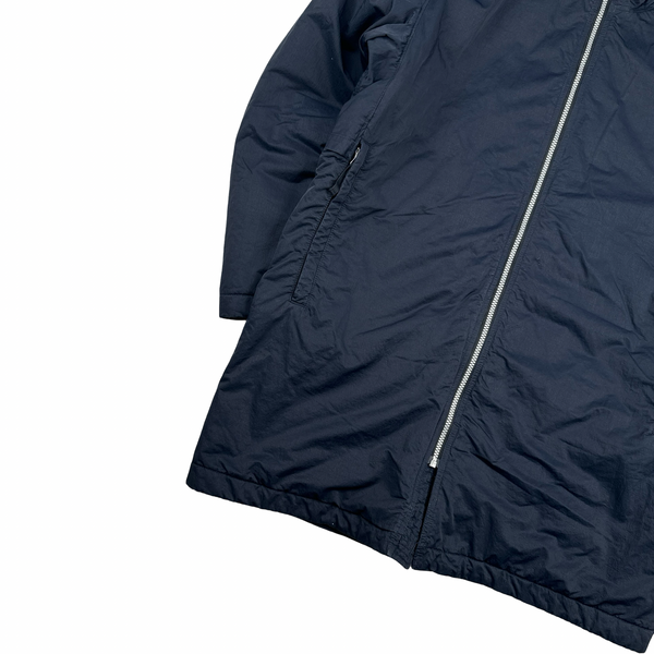 Stone Island 2023 Navy Hyper Dense Nylon Twill Primaloft Long Jacket - Large