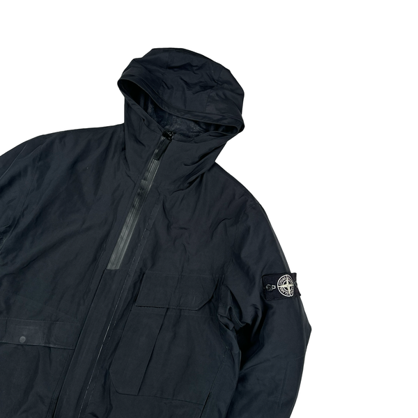 Stone Island 2017 Black Tank Shield Down Liner Special Process Jacket - XL