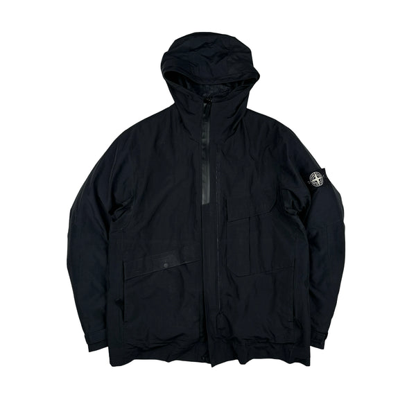 Stone Island 2017 Black Tank Shield Down Liner Special Process Jacket - XL