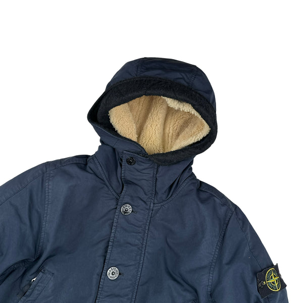 Stone Island 2017 Navy David TC Down Filled Parka Jacket - Small