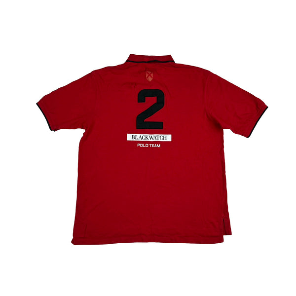 Ralph Lauren Red Cotton Embroidered Big Logo Polo Shirt - XL