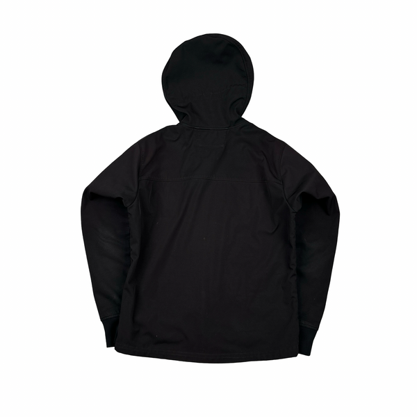 CP Company Black Fleece Lined Soft Shell Goggle Jacket - Large