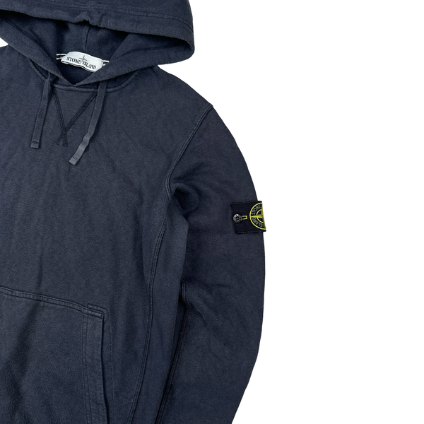 Stone Island 2017 Navy Blue Cotton Hoodie - Medium