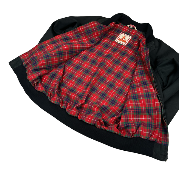 Baracuta Black Harrington Zipped Bomber Jacket - Large