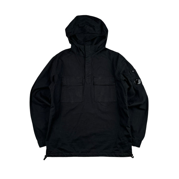 CP Company Black Cotton Lens View Pullover Smock - Medium