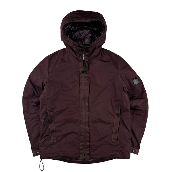 CP Company Burgundy Micro M Down Filled Jacket - Medium