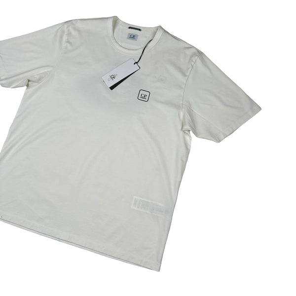 CP Company Metropolis White Graphic Logo T Shirt - Large