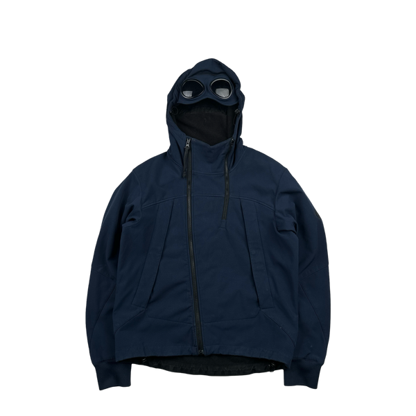 CP Company Navy Blue Soft Shell Goggle Jacket - Medium