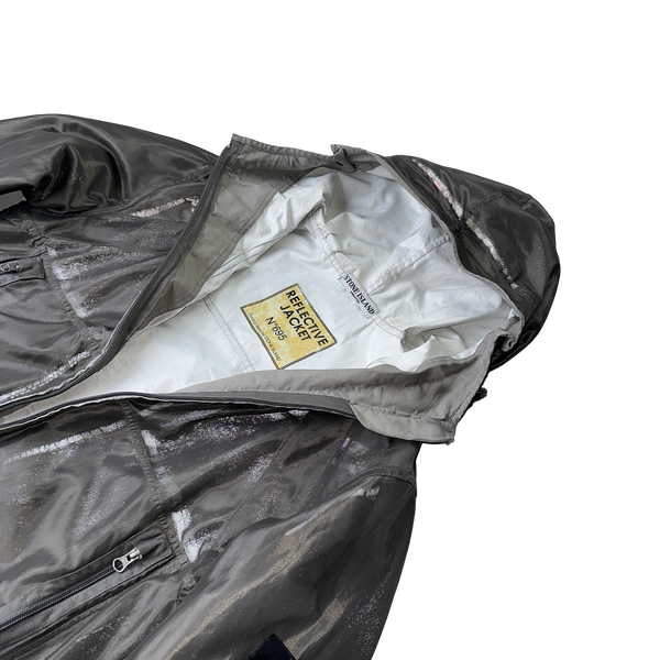 Stone Island 2006 Reflective Mesh Reflective Jacket - Large 
