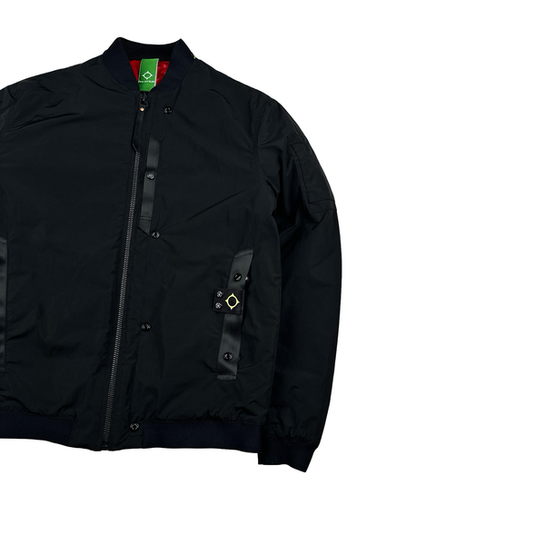 Ma Strum Black Multi Pocket Bomber Jacket - Small