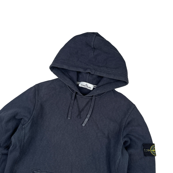 Stone Island 2017 Navy Blue Cotton Hoodie - Medium