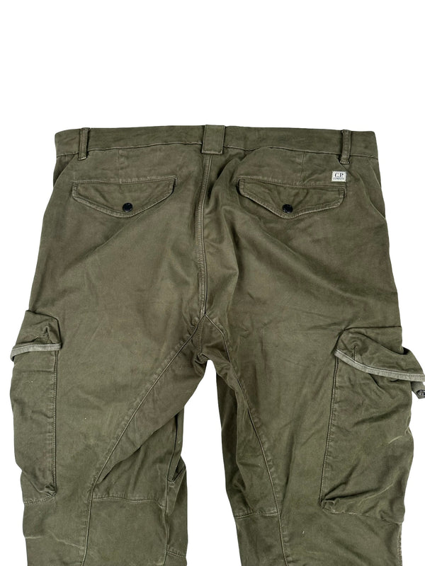 CP Company Khaki Ergonomic Fit Cargo Trousers - 37"