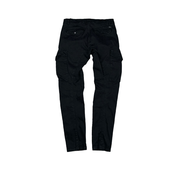 CP Company Black Ergonomic Fit Cargo Trousers - Small