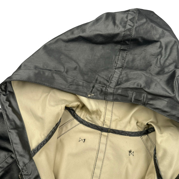 Prada Archive Silver Green Cotton Wool Blend Zipped Hooded Jacket