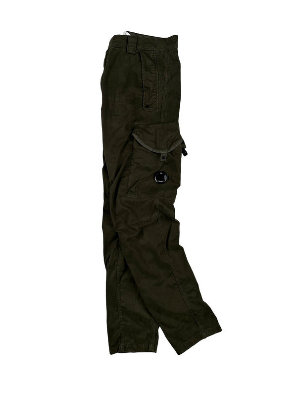 CP Company Khaki Ergonomic Fit Cargo Trousers - 37"