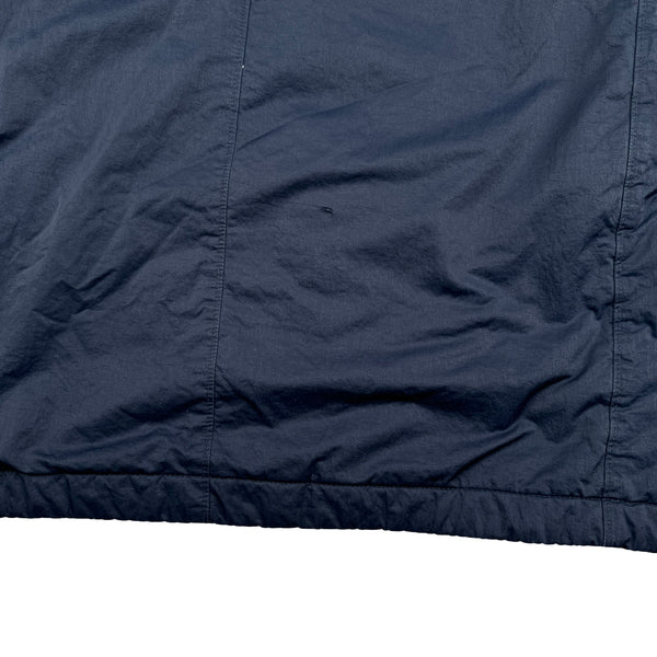 Stone Island 2023 Navy Hyper Dense Nylon Twill Primaloft Long Jacket - Large