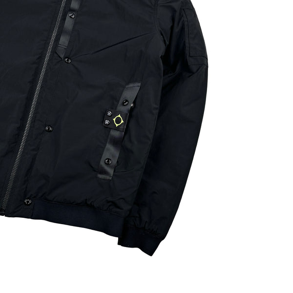 Ma Strum Black Multi Pocket Bomber Jacket - Small