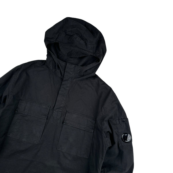 CP Company Black Cotton Lens View Pullover Smock - Medium