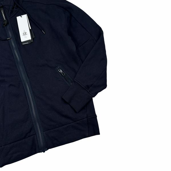 CP Company Navy Goggle Zip Up Hoodie - Medium