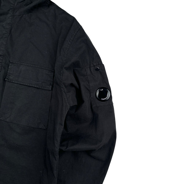 CP Company Black Cotton Lens View Pullover Smock - Medium