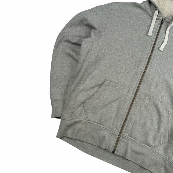 Ralph Lauren Grey Thick Cotton Zipped Hoodie - Large