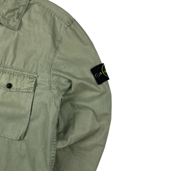 Stone Island 2019 Olive Green Cotton Overshirt - XXL