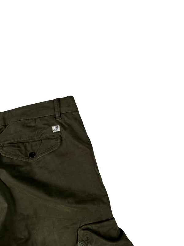 CP Company Khaki Ergonomic Fit Cargo Trousers - 37"