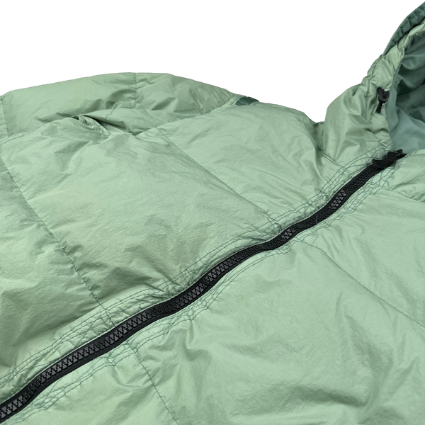 Stone Island 2022 Green Crinkle R-NY Down Puffer Jacket - Medium
