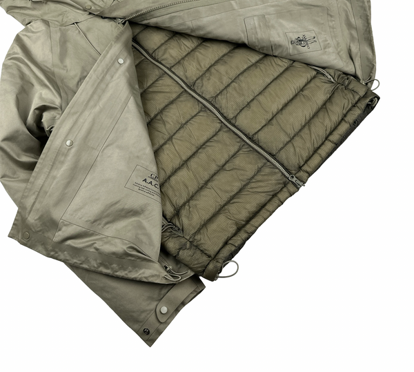 CP Company Khaki Removable DD Lined Dynatec Metropolis Jacket - Small
