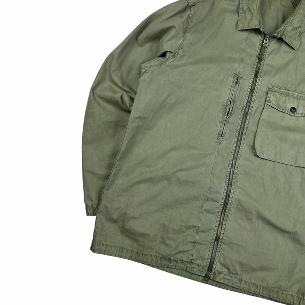 Stone Island 2019 Olive Green Cotton Overshirt - XXL