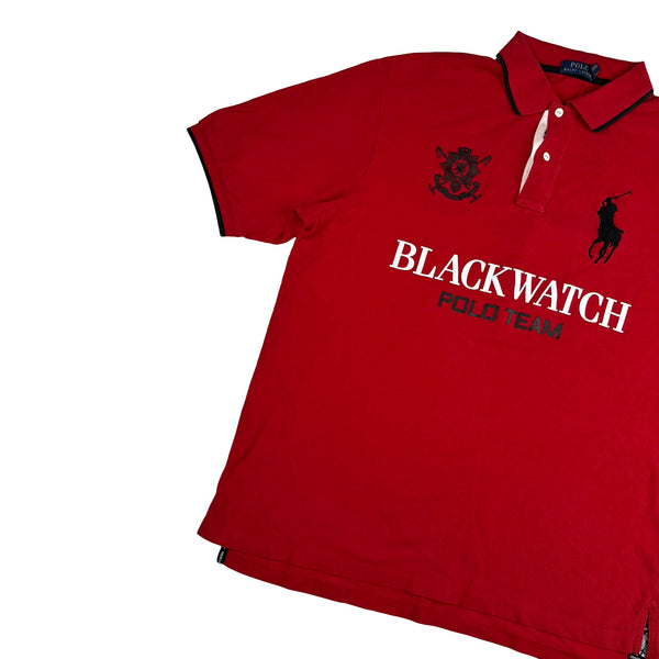 Ralph Lauren Red Cotton Embroidered Big Logo Polo Shirt - XL