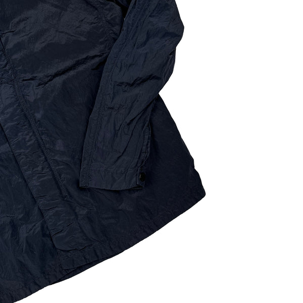 Stone Island Navy Blue Nylon Metal Shimmer Overshirt - Medium