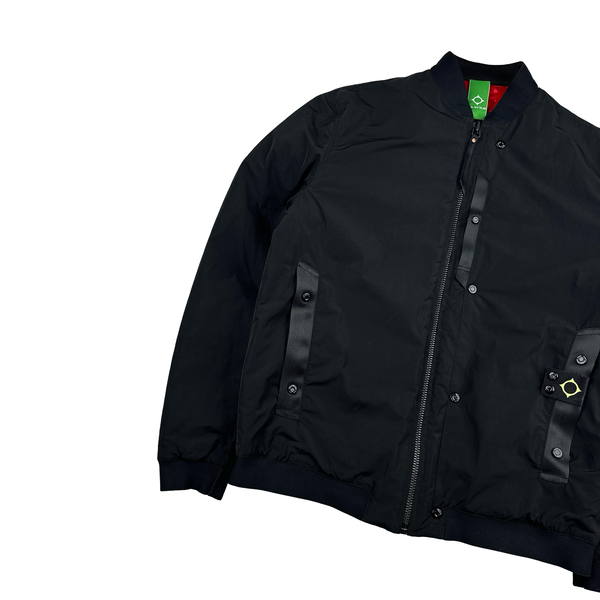 Ma Strum Black Multi Pocket Bomber Jacket - Small
