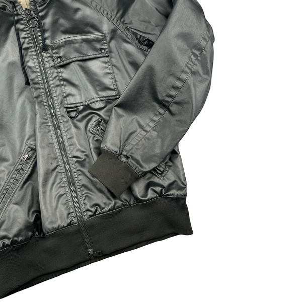 PRADA archive Cotton Zip Up Blouson Grey Prada Hoodie Size M