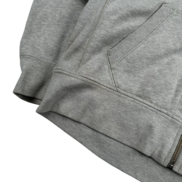 Ralph Lauren Grey Thick Cotton Zipped Hoodie - Large