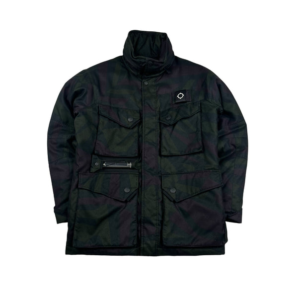 Ma Strum Purple/Green Tourch Multipocket Field Jacket - Small