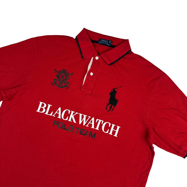 Ralph Lauren Red Cotton Embroidered Big Logo Polo Shirt - XL