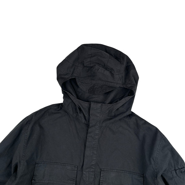 CP Company Black Cotton Lens View Pullover Smock - Medium