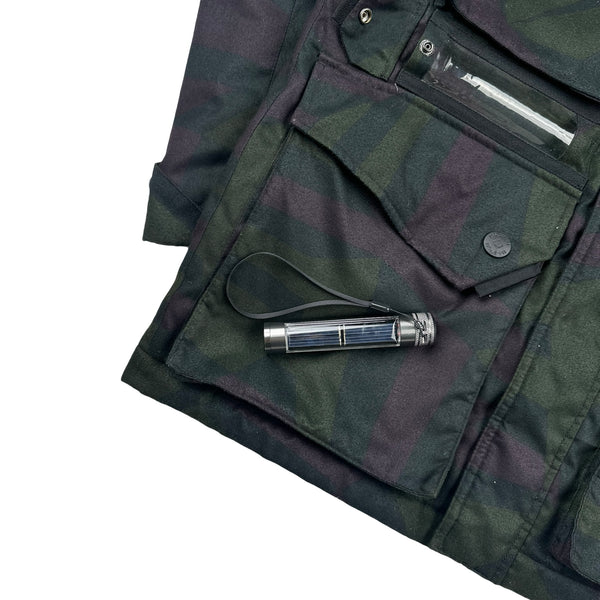 Ma Strum Purple/Green Tourch Multipocket Field Jacket - Small
