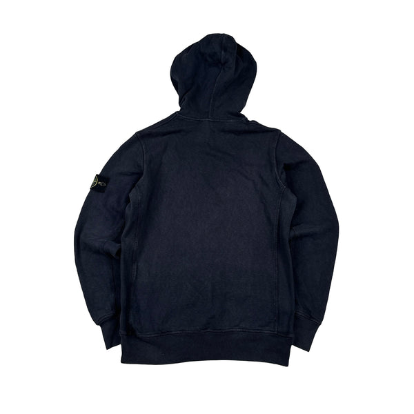 Stone Island 2017 Navy Blue Cotton Hoodie - Medium