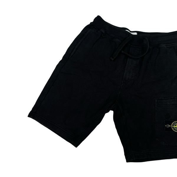 Stone Island 2021 Black Cotton Shorts - Small