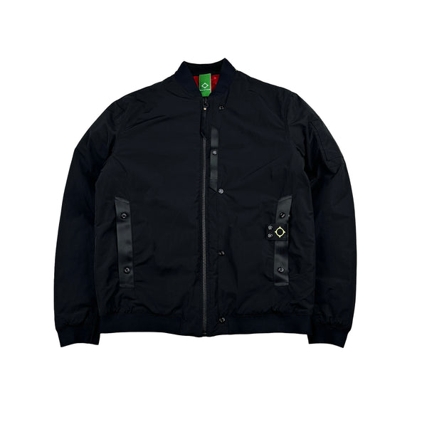 Ma Strum Black Multi Pocket Bomber Jacket - Small